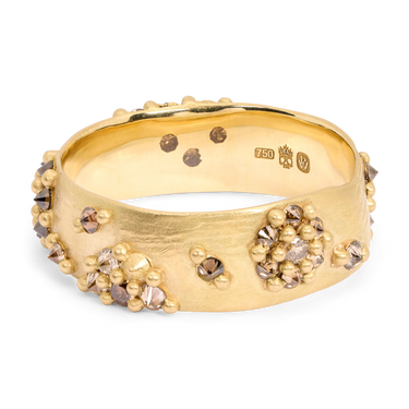 Cognac Diamond Lily Pond Ring - Made to Order